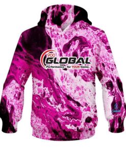 900 Global Marble Pink CoolWick Bowling Hoodie