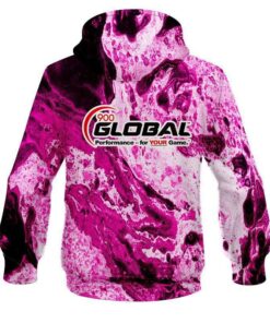 Alternative view of 900 Global Marble Pink CoolWick Bowling Hoodie