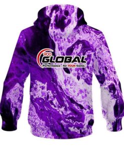 Alternative view of 900 Global Marble Purple CoolWick Bowling Hoodie