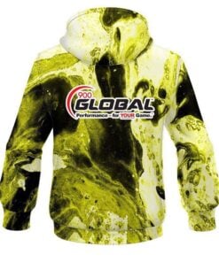 Alternative view of 900 Global Marble Yellow CoolWick Bowling Hoodie