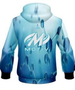 Alternative view of Motiv Blue Atoms CoolWick Bowling Hoodie