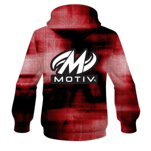Motiv Red Canvas CoolWick Bowling Hoodie - Image 2