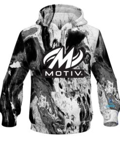 Motiv Marble Black CoolWick Bowling Hoodie