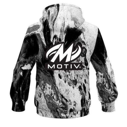 Motiv Marble Black CoolWick Bowling Hoodie - Image 2