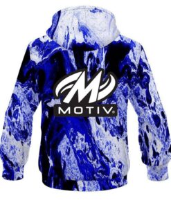 Alternative view of Motiv Marble Blue CoolWick Bowling Hoodie