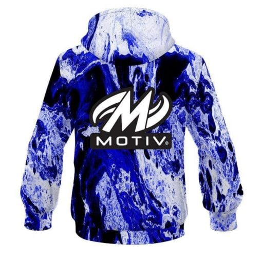 Motiv Marble Blue CoolWick Bowling Hoodie - Image 2