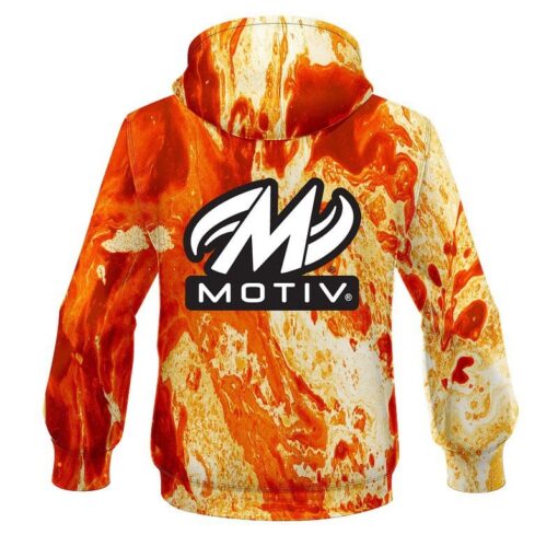 Motiv Marble Orange CoolWick Bowling Hoodie - Image 2