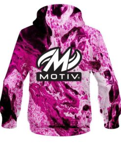Alternative view of Motiv Marble Pink CoolWick Bowling Hoodie