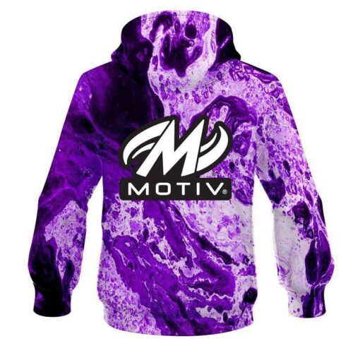 Motiv Marble Purple CoolWick Bowling Hoodie - Image 2