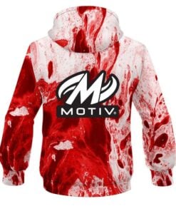Alternative view of Motiv Marble Red CoolWick Bowling Hoodie