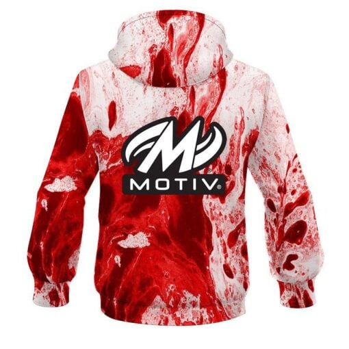 Motiv Marble Red CoolWick Bowling Hoodie - Image 2