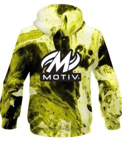 Alternative view of Motiv Marble Yellow CoolWick Bowling Hoodie