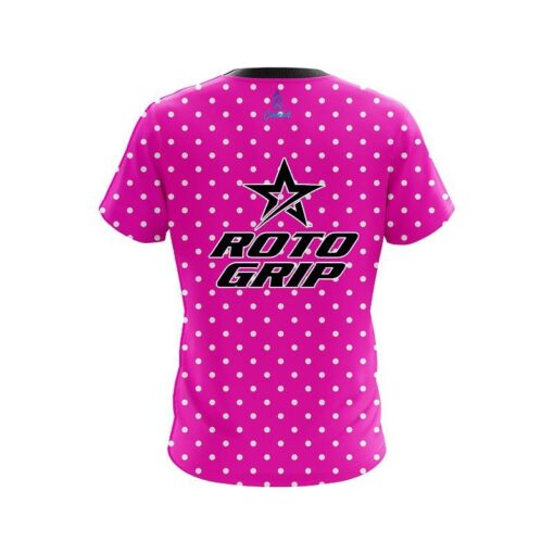 Roto Grip Pink And White Dots CoolWick Bowling Jersey - Image 2