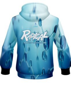 Alternative view of Radical Blue Atoms CoolWick Bowling Hoodie