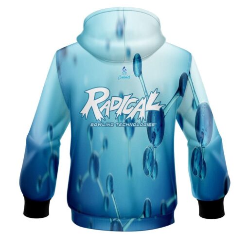 Radical Blue Atoms CoolWick Bowling Hoodie - Image 2