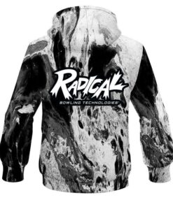 Alternative view of Radical Marble Black CoolWick Bowling Hoodie