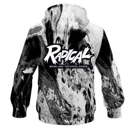 Radical Marble Black CoolWick Bowling Hoodie - Image 2