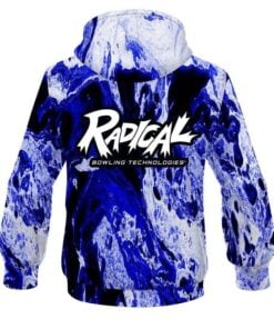 Alternative view of Radical Marble Blue CoolWick Bowling Hoodie