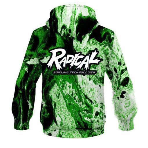 Radical Marble Green CoolWick Bowling Hoodie - Image 2