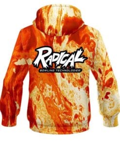 Alternative view of Radical Marble Orange CoolWick Bowling Hoodie