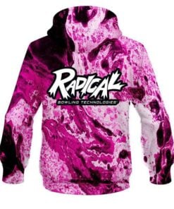 Alternative view of Radical Marble Pink CoolWick Bowling Hoodie