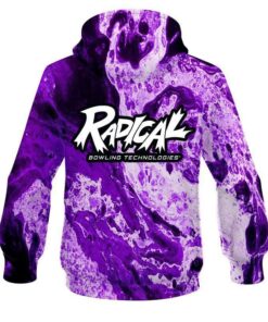 Alternative view of Radical Marble Purple CoolWick Bowling Hoodie