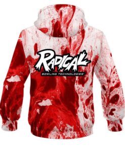 Alternative view of Radical Marble Red CoolWick Bowling Hoodie