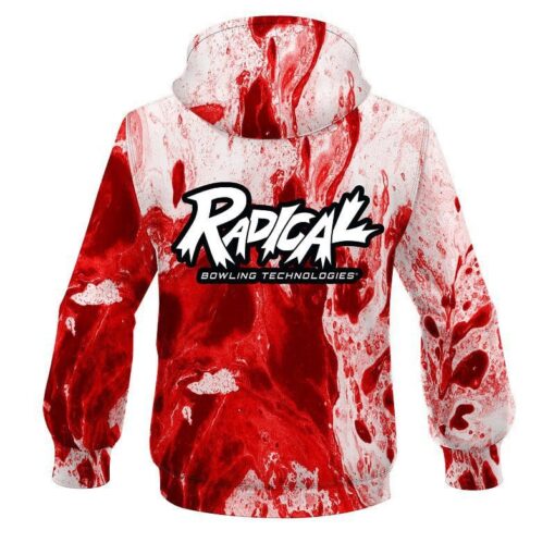 Radical Marble Red CoolWick Bowling Hoodie - Image 2
