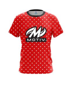 Motiv Red And White Dots CoolWick Bowling Jersey