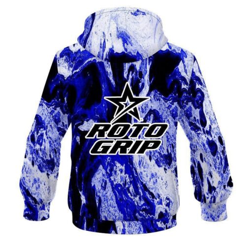 Roto Grip Marble Blue CoolWick Bowling Hoodie - Image 2