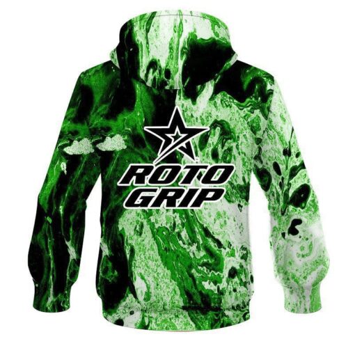Roto Grip Marble Green CoolWick Bowling Hoodie - Image 2