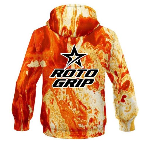 Roto Grip Marble Orange CoolWick Bowling Hoodie - Image 2