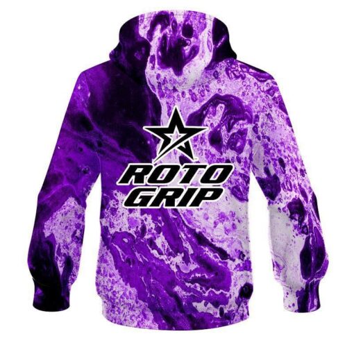 Roto Grip Marble Purple CoolWick Bowling Hoodie - Image 2