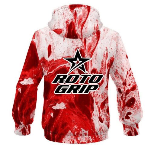 Roto Grip Marble Red CoolWick Bowling Hoodie - Image 2