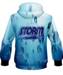 Alternative view of Storm Blue Atoms CoolWick Bowling Hoodie