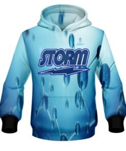 Storm Blue Atoms CoolWick Bowling Hoodie