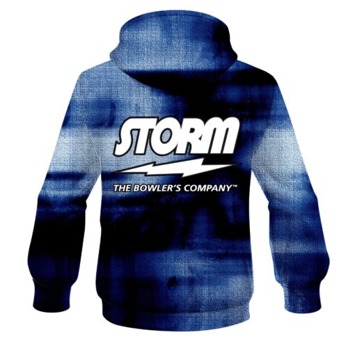 Storm Blue Canvas CoolWick Bowling Hoodie - Image 2
