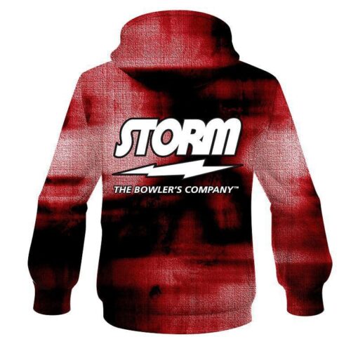 Storm Red Canvas CoolWick Bowling Hoodie - Image 2