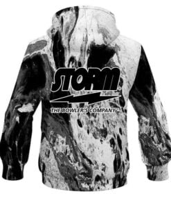 Alternative view of Storm Marble Black CoolWick Bowling Hoodie