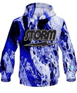 Storm Marble Blue CoolWick Bowling Hoodie