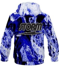 Alternative view of Storm Marble Blue CoolWick Bowling Hoodie