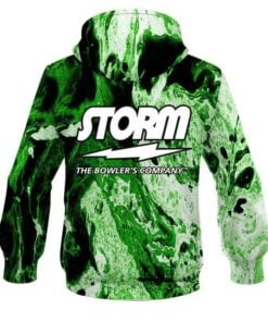 Alternative view of Storm Marble Green CoolWick Bowling Hoodie