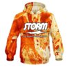 Storm Marble Orange CoolWick Bowling Hoodie