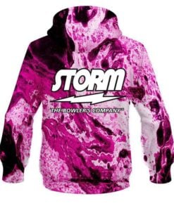 Alternative view of Storm Marble Pink CoolWick Bowling Hoodie