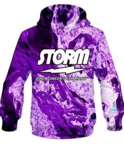 Storm Marble Purple CoolWick Bowling Hoodie