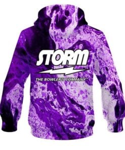 Alternative view of Storm Marble Purple CoolWick Bowling Hoodie