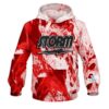 Storm Marble Red CoolWick Bowling Hoodie