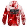 Storm Marble Red CoolWick Bowling Hoodie - Image 2