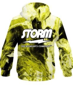 Alternative view of Storm Marble Yellow CoolWick Bowling Hoodie