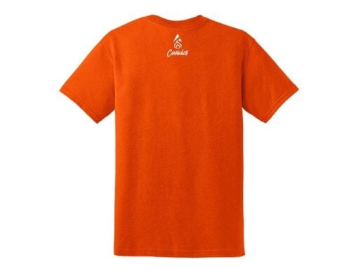 Kennon McFalls StrikeBros CoolWick Bowling 50/50 T-Shirt Orange White - Image 2